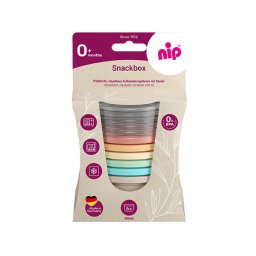 Set 6 boluri cu capac pentru alimente Nip, 300 ml, fara BPA, 0+ luni