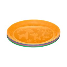 Set 4 farfurii pentru bebelusi si copii Nip, 19 cm, fara BPA, 6 luni+