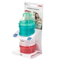 Recipient pentru lapte praf cu 3 compartimente si palnie REER