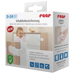 Siguranta adeziva pentru sertare si usi de dulap REER 71050