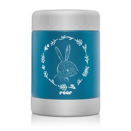 Cutie termica pentru alimente copii din inox vidat, 300 ml, albastra, Reer