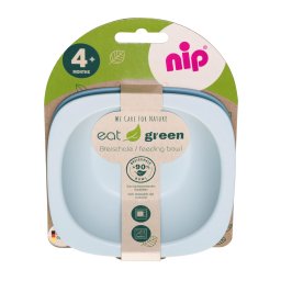 Set 2 castroane pentru copii NIP Eat Green din plastic bio, 4+ luni