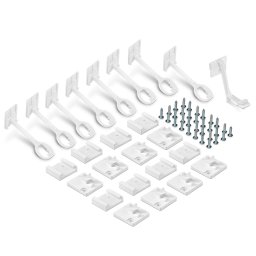 Sigurante pentru sertare si usi de dulapuri copii, 8 buc, albe, Reer