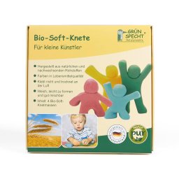 Set plastilina organica pentru copii 2+ cu 4 culori, moale, Grunspecht
