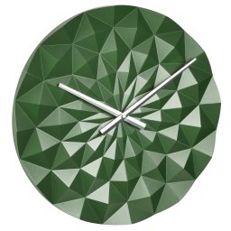 Ceas de perete geometric Diamond verde metalic, precis, TFA