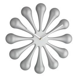 Ceas de perete decorativ ASTRO, argintiu metalic mat, TFA