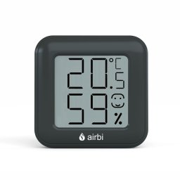 Termometru si higrometru digital de camera AirBi SMILE, negru