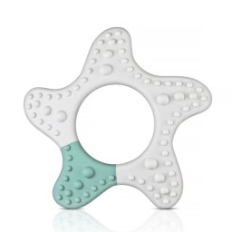 Inel de dentitie din silicon Star pentru bebelusi 3+ luni, Reer