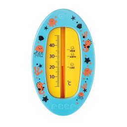 Termometru de baie pentru bebelusi Reer, fara BPA, albastru, 0+ luni