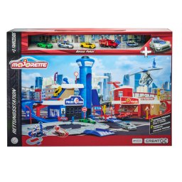 Set de salvare Majorette Creatix cu statie, rampa si 5 vehicule