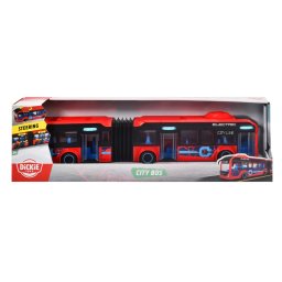Autobuz Volvo City Bus Dickie Toys 40 cm, rosu, cu usi mobile