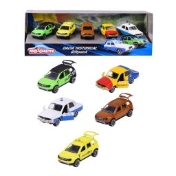 Set 5 masinute metalice Dacia Majorette, modele Duster si 1300, 7,5 cm