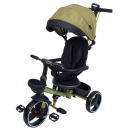 Tricicleta pliabila pentru copii KidsCare Impera kaki cu scaun rotativ