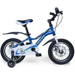 Bicicleta pentru copii 2-4 ani KidsCare 12 inch, frane pe disc, albastra