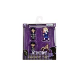 Set 4 figurine metalice Wednesday Addams, Enid si Thing, 6,5 cm
