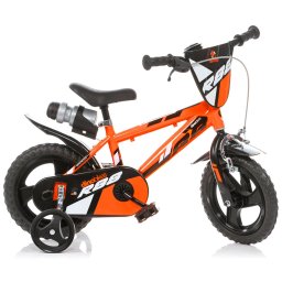 Bicicleta pentru copii Dino Bikes R88, 12 inch, orange, cu roti ajutatoare