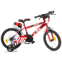 Bicicleta pentru copii Dino Bikes 416, 16 inch, rosie, cu roti ajutatoare