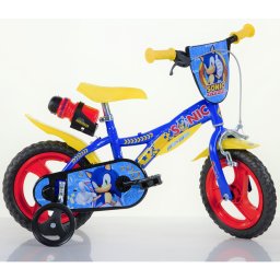 Bicicleta pentru copii Sonic Dino Bikes 12 inch cu roti ajutatoare