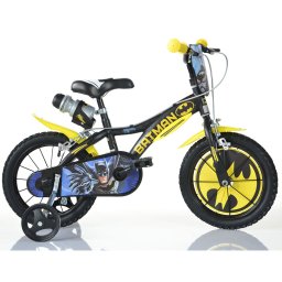 Bicicleta pentru copii Batman Dino Bikes 16 inch cu roti ajutatoare