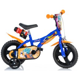 Bicicleta pentru copii Dragon Ball Dino Bikes 12 inch, albastru, 2-4 ani