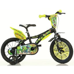Bicicleta pentru copii Dino Bikes Dinosaur Adventure, 14 inch, negru