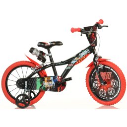 Bicicleta pentru copii Gormiti Dino Bikes 16 inch, cu roti ajutatoare