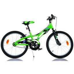 Bicicleta pentru copii Dino Bikes verde, 20 inch, cu frane si sa reglabila