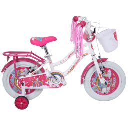 Bicicleta pentru copii 5-8 ani Belderia Dora, 16 inch, alba