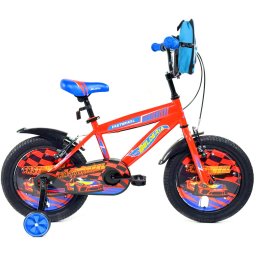 Bicicleta pentru copii 2-4 ani Belderia Fastwheel 12 inch, cu roti ajutatoare si ghiozdan