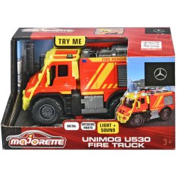 Masina de pompieri Mercedes Unimog U530 Majorette cu lumini si sunete