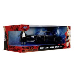 Set Tokyo Revengers Mikey cu figurina metalica si Nissan Skyline GT-R 1:24