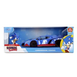 Set figurina Sonic si masinuta metalica Lamborghini Veneno 1:24