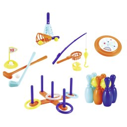 Set 6 jocuri sportive Ecoiffier pentru copii, multicolor, 3+ ani