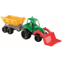 Tractor de jucarie cu remorca Ecoiffier, 52 cm, multicolor
