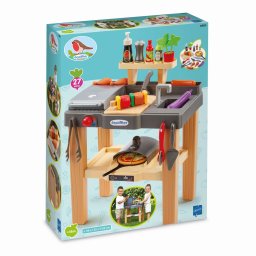 Bucatarie de jucarie Ecoiffier cu accesorii, gratar si chiuveta