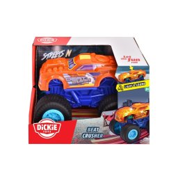 Masina de teren Dickie Beat Crusher cu lumini si sunete, 17 cm