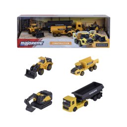 Set 4 utilaje metalice Volvo Construction Majorette, 7,5 cm