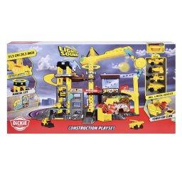 Set de constructii Dickie Toys cu lumini si sunete, 4 vehicule