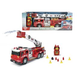 Masina de pompieri cu telecomanda, pulverizare apa si scara 62 cm