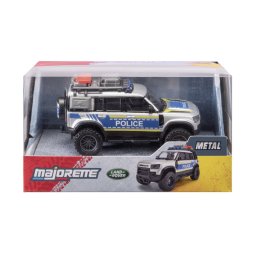 Masinuta de politie Majorette Land Rover Defender metalica, scara 1:43