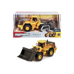 Excavator Volvo Majorette metalic cu cupa mobila, scara 1:43