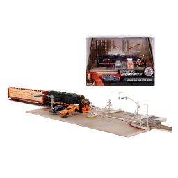 Diorama Fast & Furious Nano Scene Final Race cu tren si masini