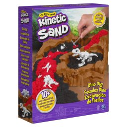 Set Kinetic Sand Dino Dig - Santier arheologic cu fosile si 3 dinozauri