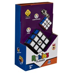 Set Cub Rubik 3x3 clasic cu breloc original, puzzle logic