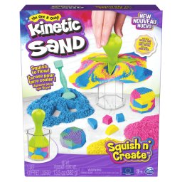 Set de creatie Kinetic Sand Squish n’ Create, 382 g, multicolor