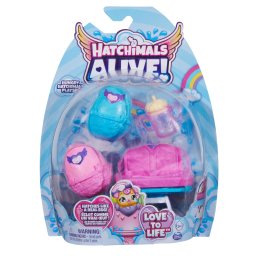 Set Hatchimals Alive roz cu 2 figurine surpriza si accesorii
