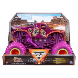 Masinuta metalica Monster Jam Calavera, scara 1:24, cu suspensie
