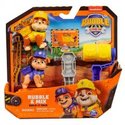 Set Patrula Catelusilor Rubble & Mix cu 2 figurine si nisip kinetic