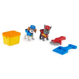 Patrula Catelusilor Rubble, set cu 2 figurine Charger si Wheeler