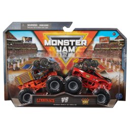 Set 2 masinute metalice Monster Jam Lumberjack si Axe, scara 1:64